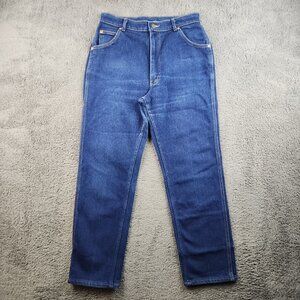 VTG 90's Lee Women's Jeans Size 16P High Rise Tapered Stonewash Straight Leg Mom